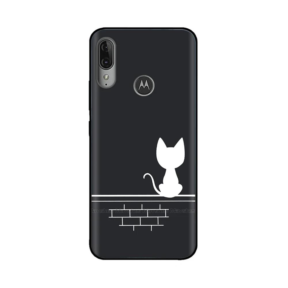 For Moto E6 Plus Case Soft Black Silicone Phone Back Cover For Motorola Moto E6 Play E6s 2020 MotoE6 Plus Case Cover Coque Funda