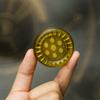 EDC Amber PEI Stress Relief Coin Adult Portable Sensory Toy Autism Stress Relief Toy ADHD Anxiety Relief Hand Spinner Adult Gift