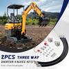 Mini Excavator Cushion Valve Kit Complete for Swivel Motor Assembled Fits Any Mini Excavator or Machine with 1/4" Hydraulic Hose
