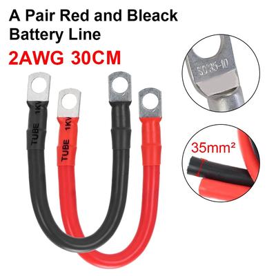 A Pair Red Black 30M 2Awg New Energy Vehicles Battery Connection Cable Battery Extension Cable Power Supply Inverter