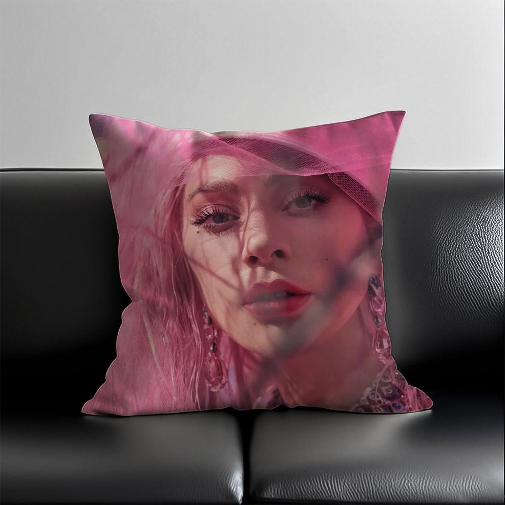 Singer L-Lady Gaga Mayhem Pillow Case Anti-Dustmite Pillowcase Invisible Zipper Silky Short Plush Sofa Cushion Cover