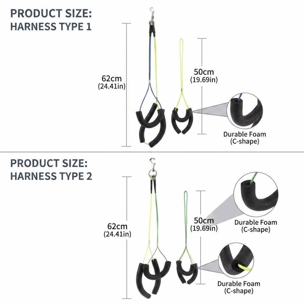

Sturdy Dog Grooming Restraint Strap Adjustable Grooming Table Hanging Strap Pet Grooming Green/Yellow:50+62cm