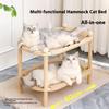 Copac mare pentru pisici cu model floral, stâlpi de zgâriat din sisal, turn de cățărat cu frânghie de cânepă, cu cuib condo, casuță pentru animale de companie, jucărie pentru pisici de interior