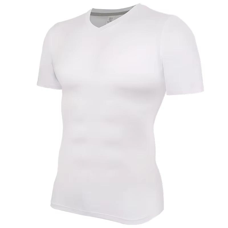 Kompressionsshirt Herren Fitness Gym Body Shaper Sport Lauf Kurzarm T-Shirt Rashgard Tops T-Shirt Quick Dry Tops Männliche Shapewear