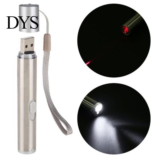 3 in 1 Mini USB LED Bright Flashlight Infrared Laser UV Money Detect Torch Lamp