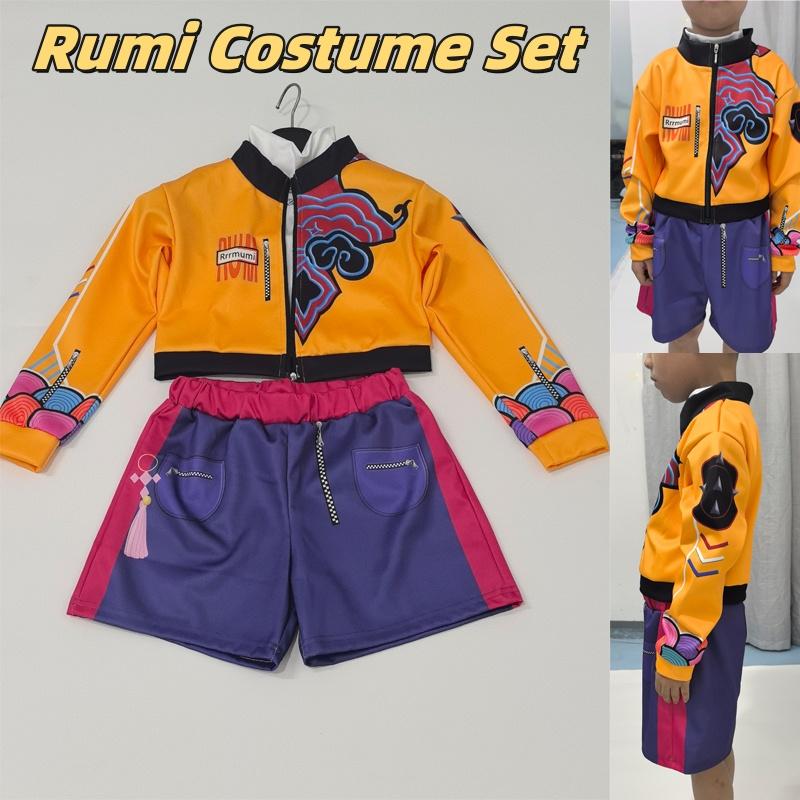 KPOP Dämonenjäger Mira Rumi Zoey Cosplay Kostüm Halloween Bühne 3D Gedrucktes Muster Rollenspiel Kleidung