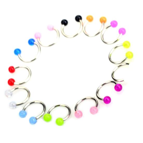 50/90 ks Akrylový jazyk Nos Bradavka Nehty Břicho Pupík Kroužek Body Piercing Dekor