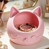 3D Printed Cat Head Pen Holder, Cute Desktop Storage Container, Wide Mouth Sundries Container for Keys Pens Makeup Brush Bracelets Rings