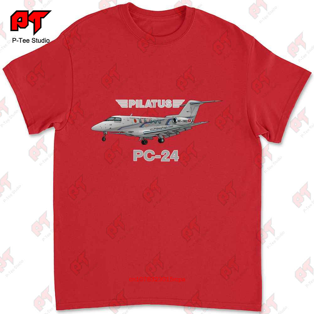 Pilatus Pc24 Silver Airplane Tshirt WT7D S