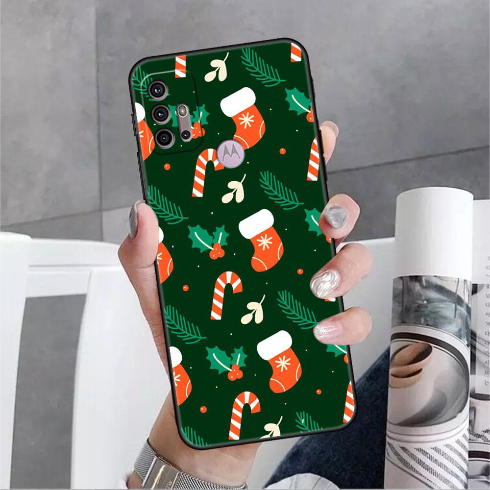 

Снежный рождественский чехол для Motorola G30 G60 G9 Play ONE Fusion G8 G50 E6s G82 Edge 20 Pro G Stylus 2021 Soft Phone Capas G Stylus 2021