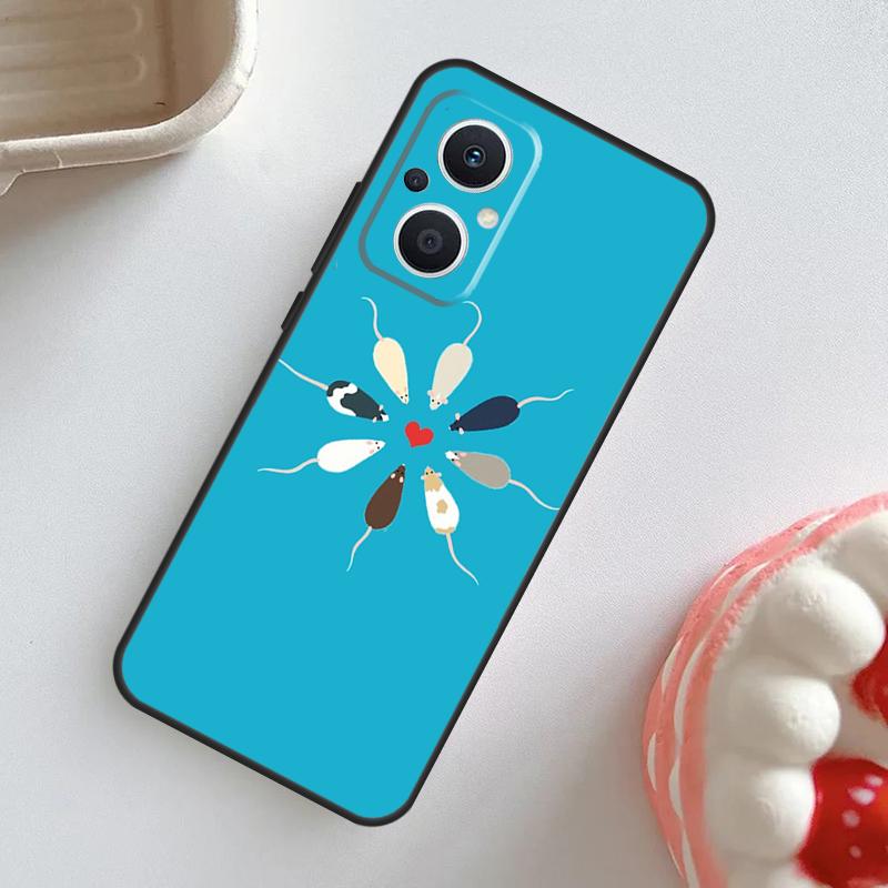 Mouse Rat Case For OPPO Reno 10 Pro 11F 4Z 5Z 8T 4 5 6 7 8 Lite OPPO Find X2 X3 Neo X5 X6 Pro Cover