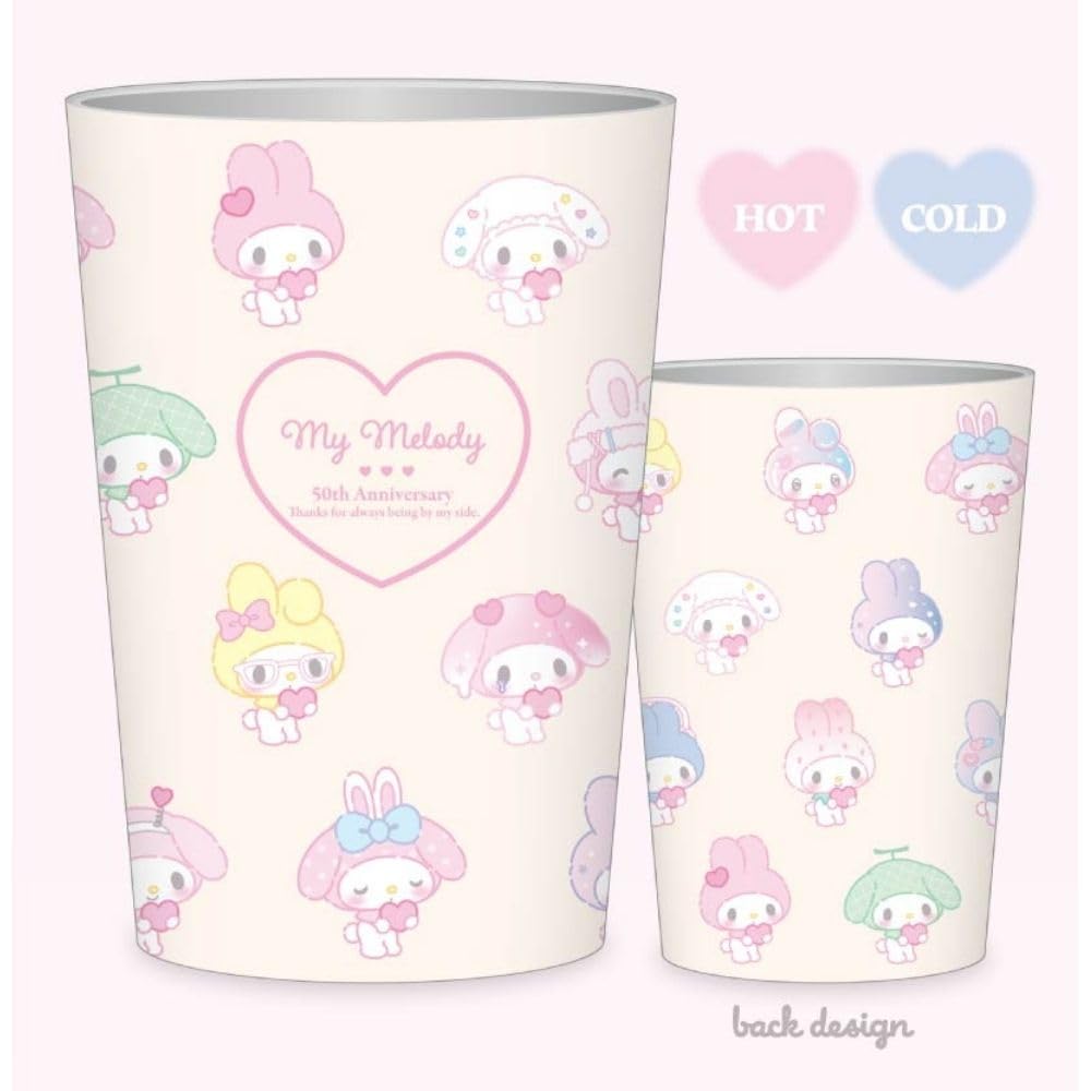 Marimo Craft Sanrio My Melody 50th Girly Pop Heart Stainless Steel Tumbler Chirashi x H122mm 450ml Approx. 86 / Capacity Approx. MMM-562
