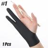 1Pcs Artists Gloves Two Finger Sketch Glove Anti Smudge Drawing Gloves Paper Sketching, Monitor Painting for Left & Right Hand