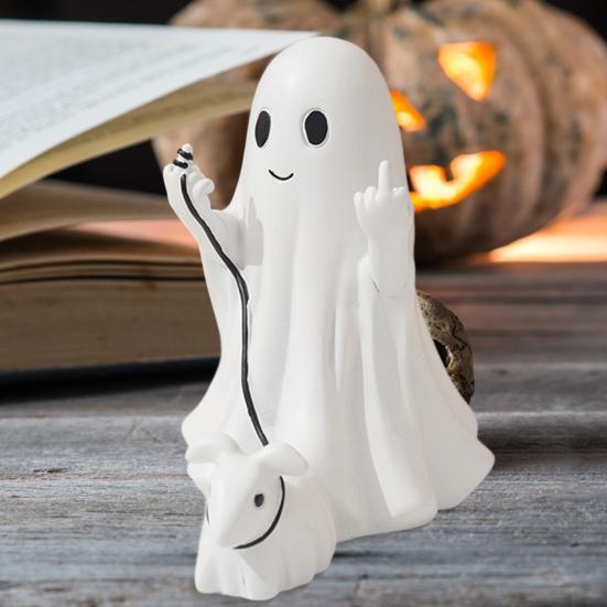 Ghost Dog Walking Ornament Resin Ghost Dog Walking Sculpture Halloween