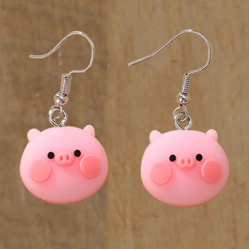 

2023 New Cartoon Green Mushroom Dangle Earrings for Women Butterfly Frog Duck Cute Earrings Set Geometric Trendy Jewelry Gifts