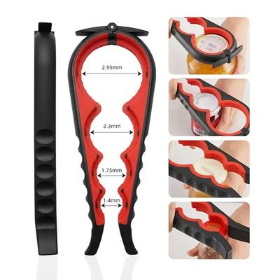 4 In1 Can Opener Multi Functional Beverage Bottle Opener Cap Twister Four Position Can Opener Anti Slip Cap Twister Kitchen Tool