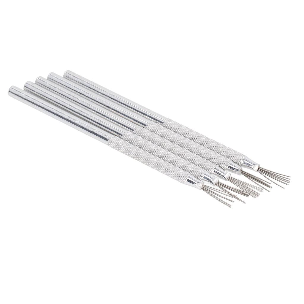 5 PCS Clay Needle Tools Silver White Aluminum Handle Clay Pottery Sculpting Texturing Modeling Tools