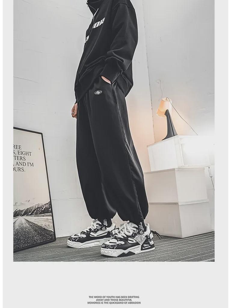 Men's National Style Trendy Autumn Casual Sports Shoes with Thick Sole