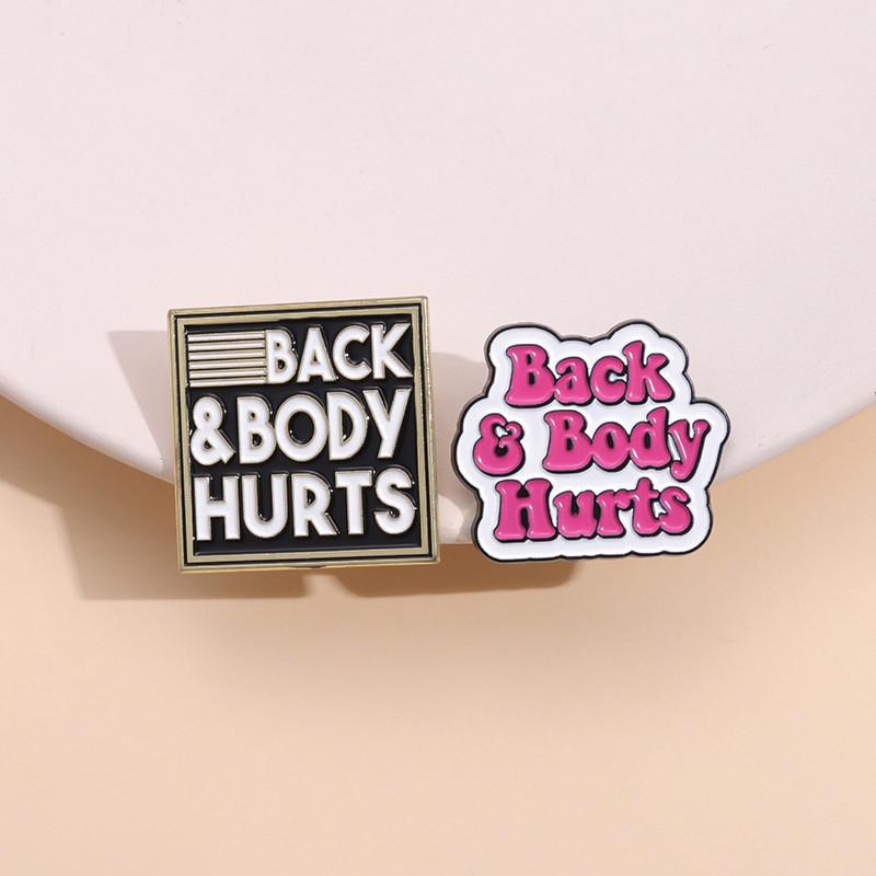 Chic Geometric Letter Pins With Creative Cartoon Designs In Bold Color Options All For