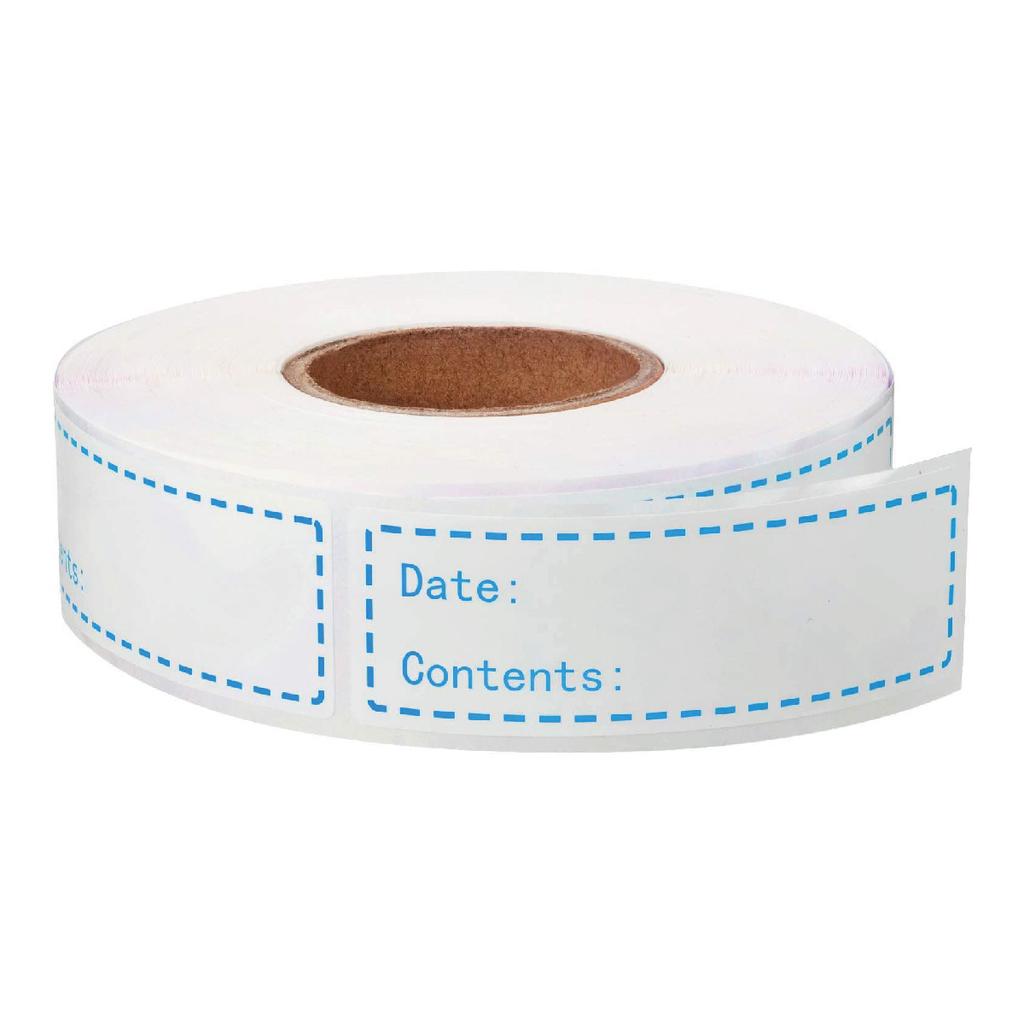 Removable Freezer Labels Adhesive Vinyl Labels for Refrigerator and Food Storage Label Roll