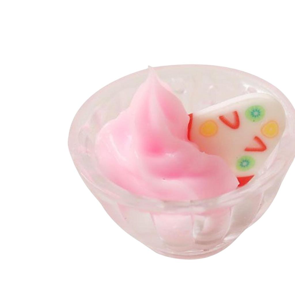 1:12 Miniature Ice Cream Cup Dollhouse Mini Simulation Milkshake Cup Decoration