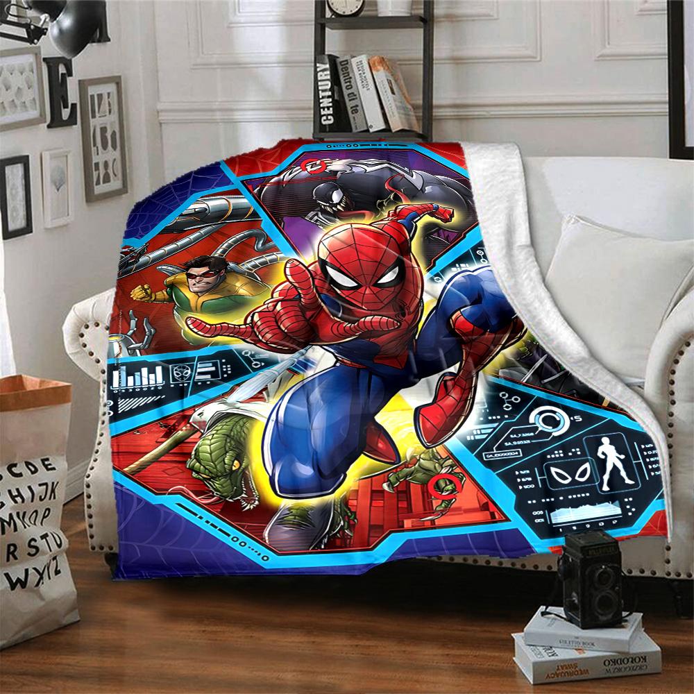 1pc Spiderman Three Faces flannel Blanket for Super Soft Cute Comfort Blanket for Travel Bedding Couch Sofa Blanket Y82561