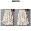 2025 Summer Black and White Polka Dot Tight Waist Casual Versatile Literary Vintage Half-body Skirt