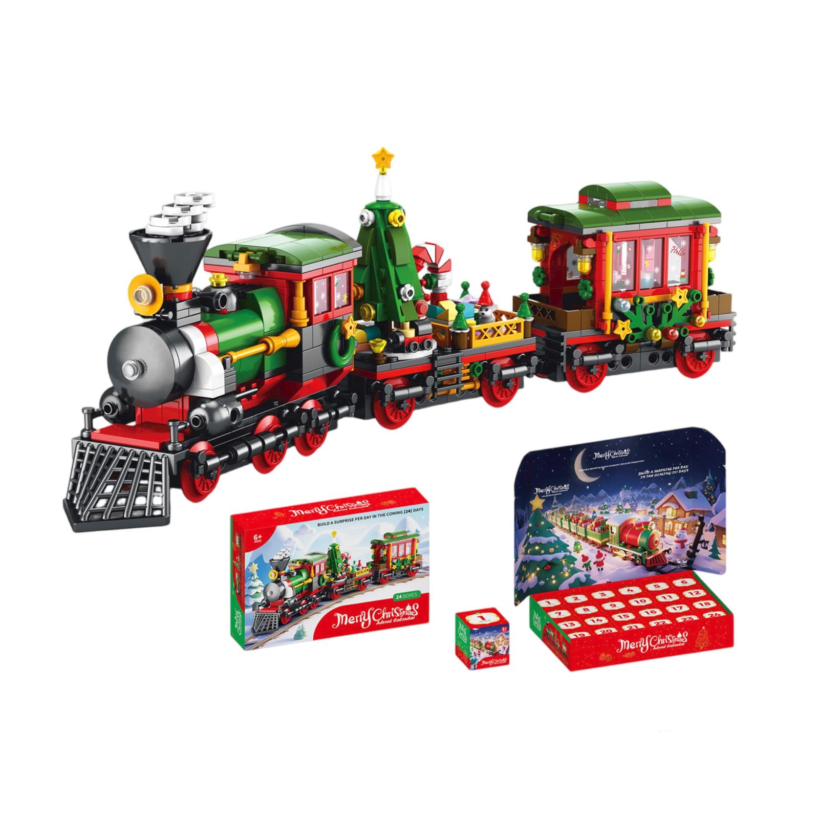 

24 шт. Рождественский 3D Календарь обратного отсчета, Конструктор, Набор игрушек, Подарок, 24 Аксессуара для конструктора One Size