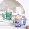 Creative Cartoon Animal Straw Cup Personality Niche Mug High Looking Ceramic Cup Gift Souvenir Coffee Cup