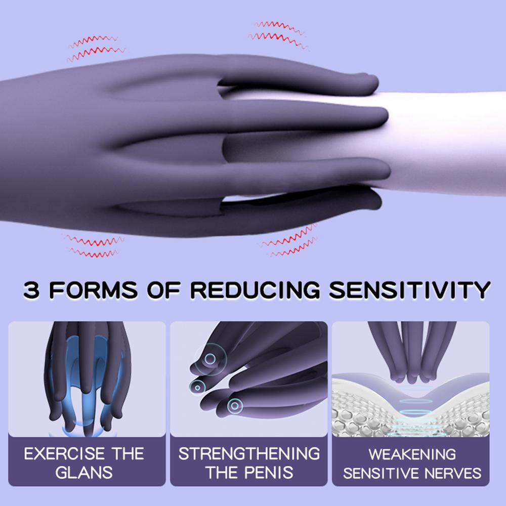 Vibrierender männlicher Masturbator, Eichelvibrator, elektrisches Penismassagegerät, Verzögerungstrainer, Trainingsgerät, Vibrationsstimulator, Sexspielzeug für Erwachsene