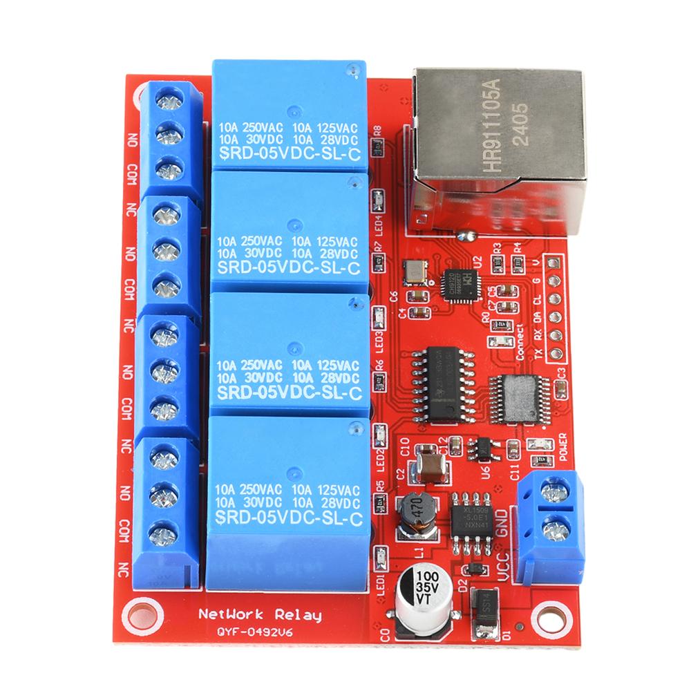 Relay Module 4/8 Channel 5V 12V 24V TCPIP Network Relay Module LAN Control Intelligent Device Remote Control