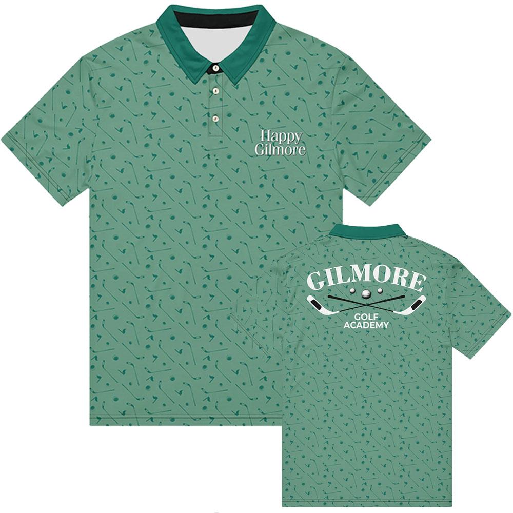 

Happy Gilmore Gilmore Golf Academy Рубашка поло с коротким рукавом Повседневная 3D-принт Футболка поло Мода Унисекс Уличная одежда Мужские рубашки поло XXXL