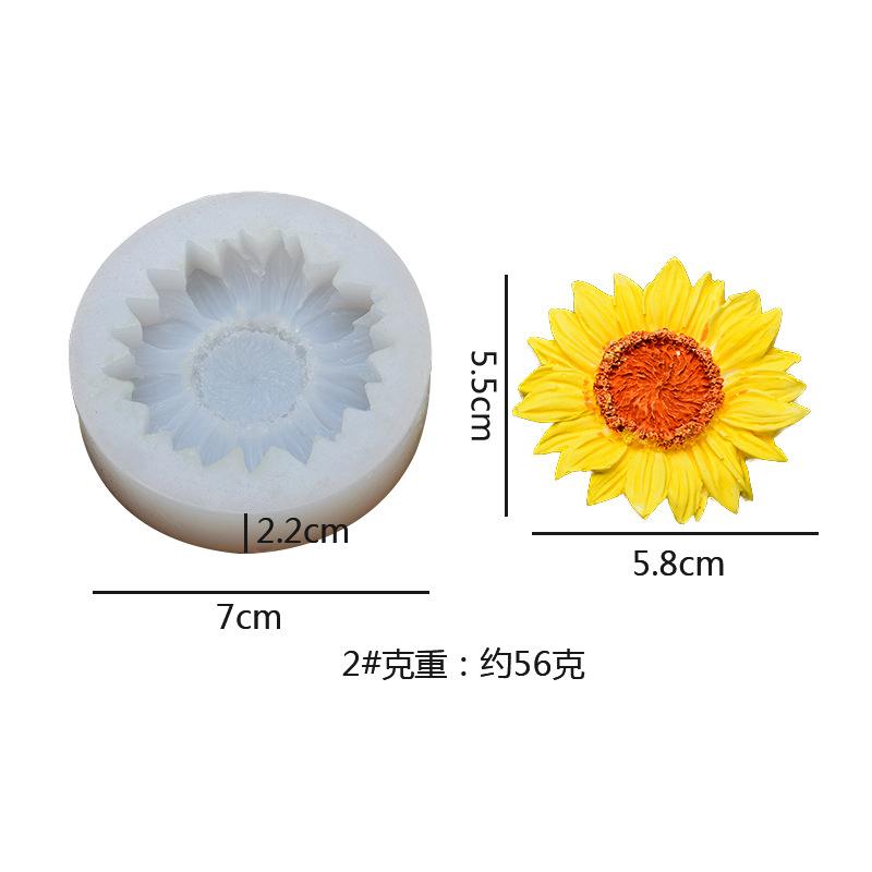 Sunflower Soap Mold Diy Chrysanthemum Aromatherapy Candle Silicone Mold Gypsum Hanging Mold Chocolate Cake Decoration
