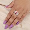 Natural Pink Rubellite Gemstone 925 Sterling Silver Jewelry Wedding Ring For Her CZR-3-4