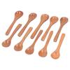10pcs Wooden Spoon Children s Tableware Mini Round Seasoning Spoon with Long Handle for Kitchen5.1x1.2in