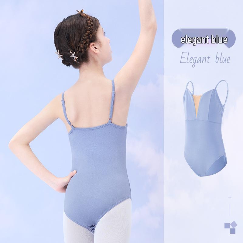 

Girls Summer Spaghetti Strap Dance Jumpsuit Ballet Practice Costume 170 (Height 160-165cm)