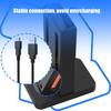 Type C Charging Station 4-Docking Port for NS2 Controllers Fast Charging Safety Protections Compact Design