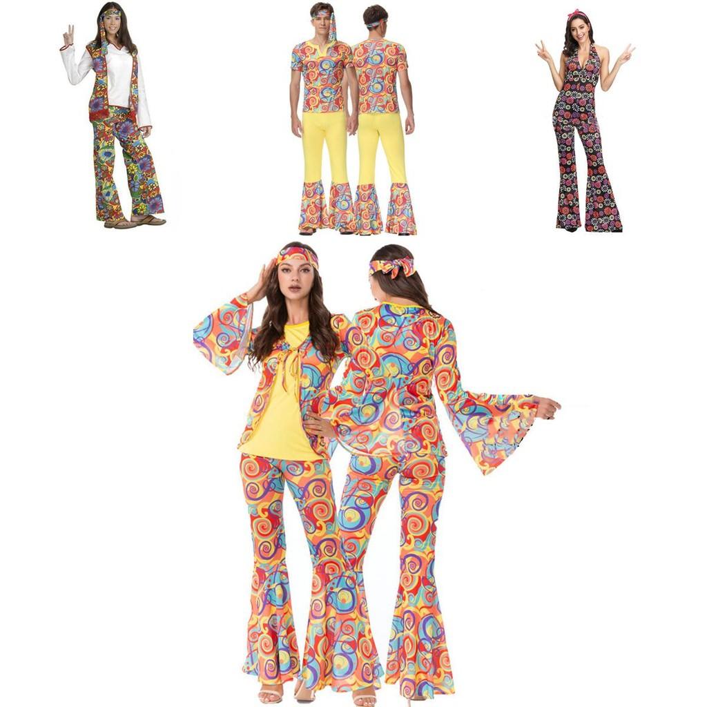 70s Retro Disco Cosplay Costume Set For Men And Women Perfect For Halloween And Themed Parties