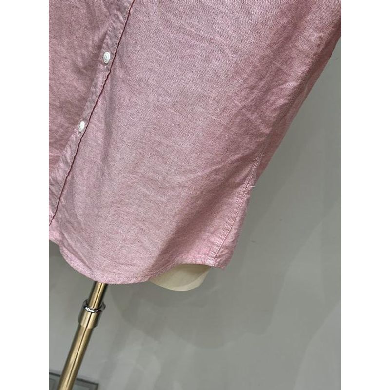 2024 Autumn New Arrival Delicate and Soft Pure Cotton Elegant Pink Shirt Casual Long Sleeves Polo Tops