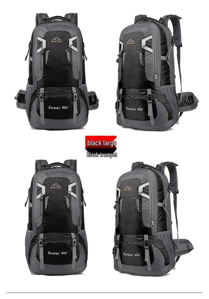 60L Large Capacity Double Shoulder Hiking Backpack for Outdoor Travel, Camping, and Cycling