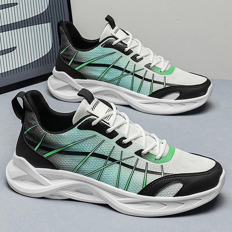 

Men s Casual Mesh Sports Shoes Gradient Breathable Thick-soled Shoes Trendy Shoes for All Season Lightweight and Versatile 44