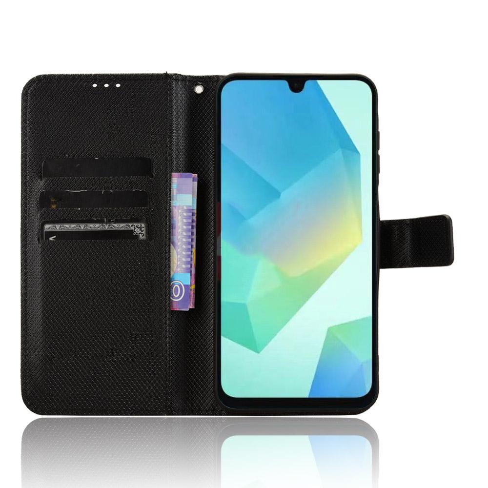 

For Samsung Galaxy A16 5G/A16 4G Case PU Leather Diamond Texture Wallet Phone Cover Blue