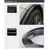 2Pcs 150Cm Universal Carbon Fiber Color Rubber Car Fender Flare Wheel Eyebrow Protector Wheel Arch Trim Strip