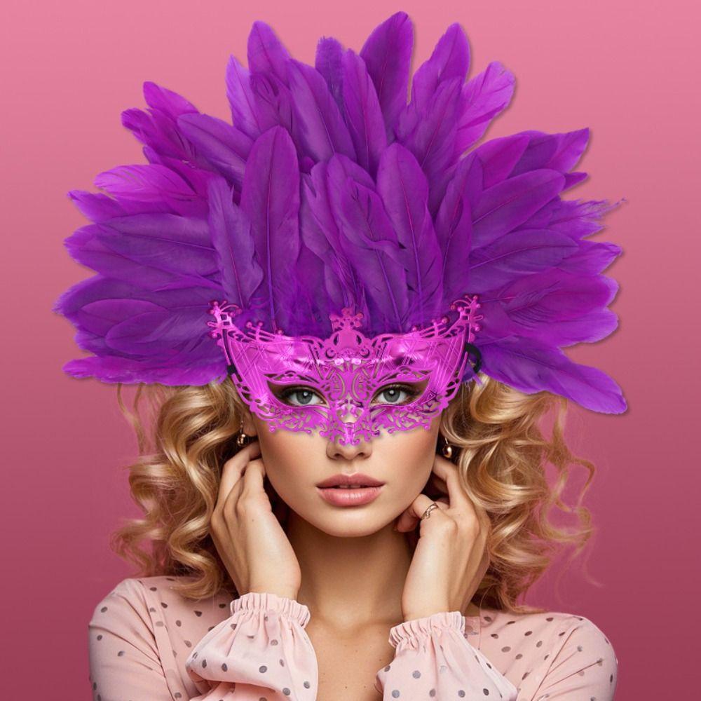 Personality Feather Masquerade Mask Novelty Cosplay Mask Carnival Headpiece  Easter Carnival Party