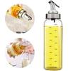 180/300/500ML Oil Glass Bottle Leak-proof High Temperature Resistant Scale Refillable Soy Sauce Vinegar Olive Oil Condiment Dispenser for Kitchen