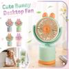 Cute Shaped Rechargeable Desktop Fan with Rotating and Adjustable