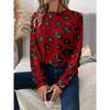 Round Neck 3D Printed Leopard Print Pattern Top Fashionable Casual Long Sleeved Women's Sweatshirts