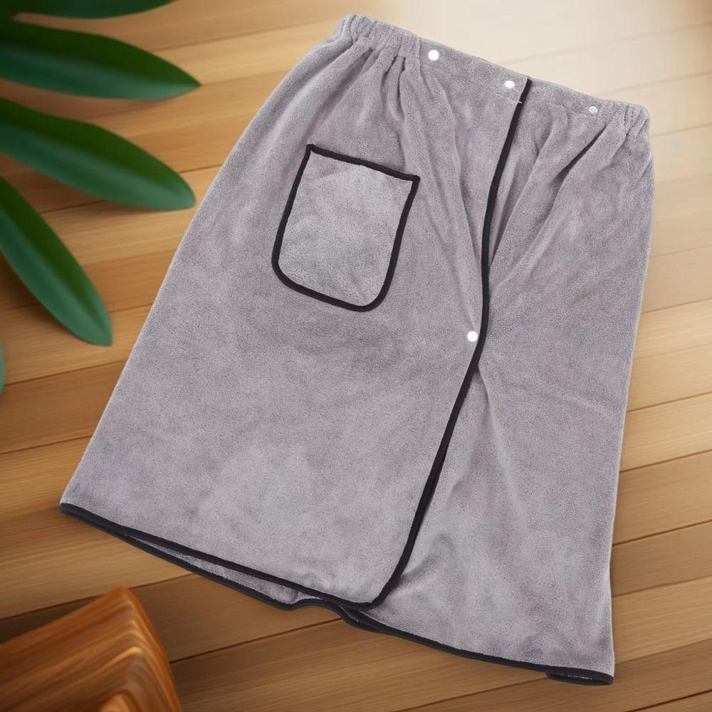 Coral Fleece Wearable Towel Soft Comfortable Beach Wrap Thick Design Bath Skirt  Pool Use