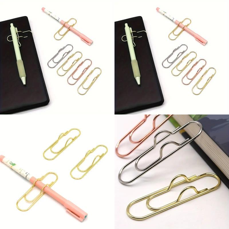 6Pcs Metal Pen Holder - Portable Notebook Accessory, Portable and Secure Pen Holder office supplies desktop organizer