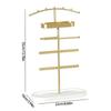 Versatile Bathroom Friendly Jewelry Organizers Regulable Shelves Metal Wood Display Rack For Earrings Necklaces